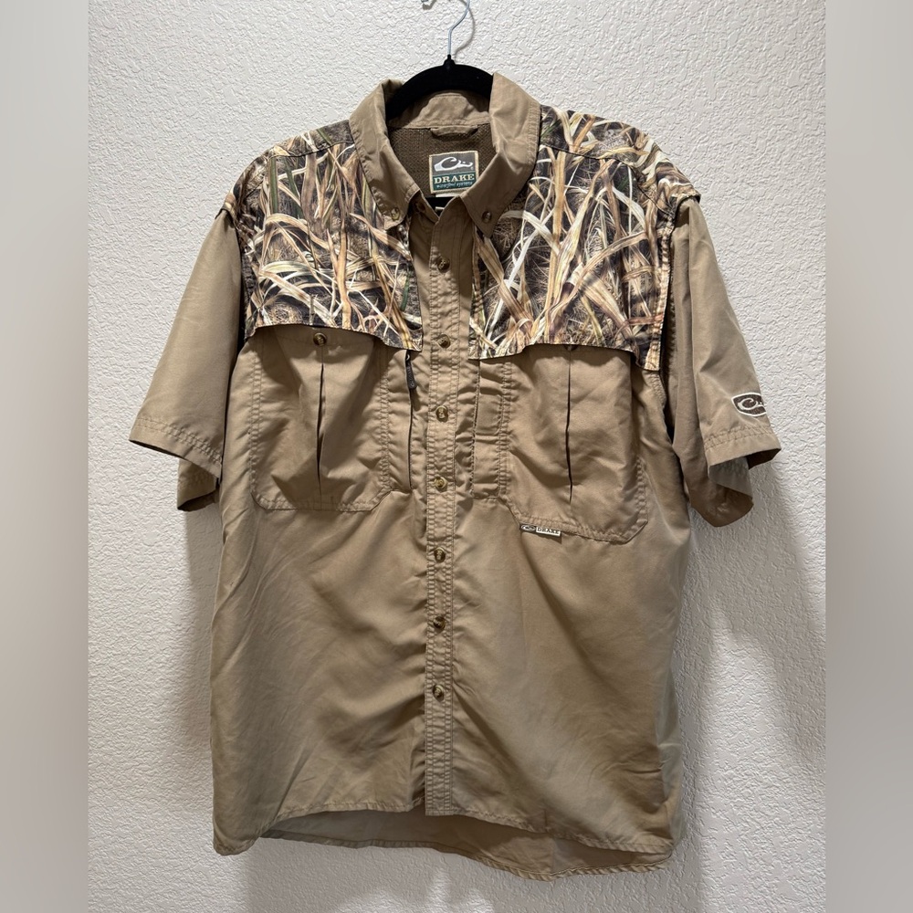 Drake Waterfowl Systems Two Tone Wingshooter's Shirt Size M